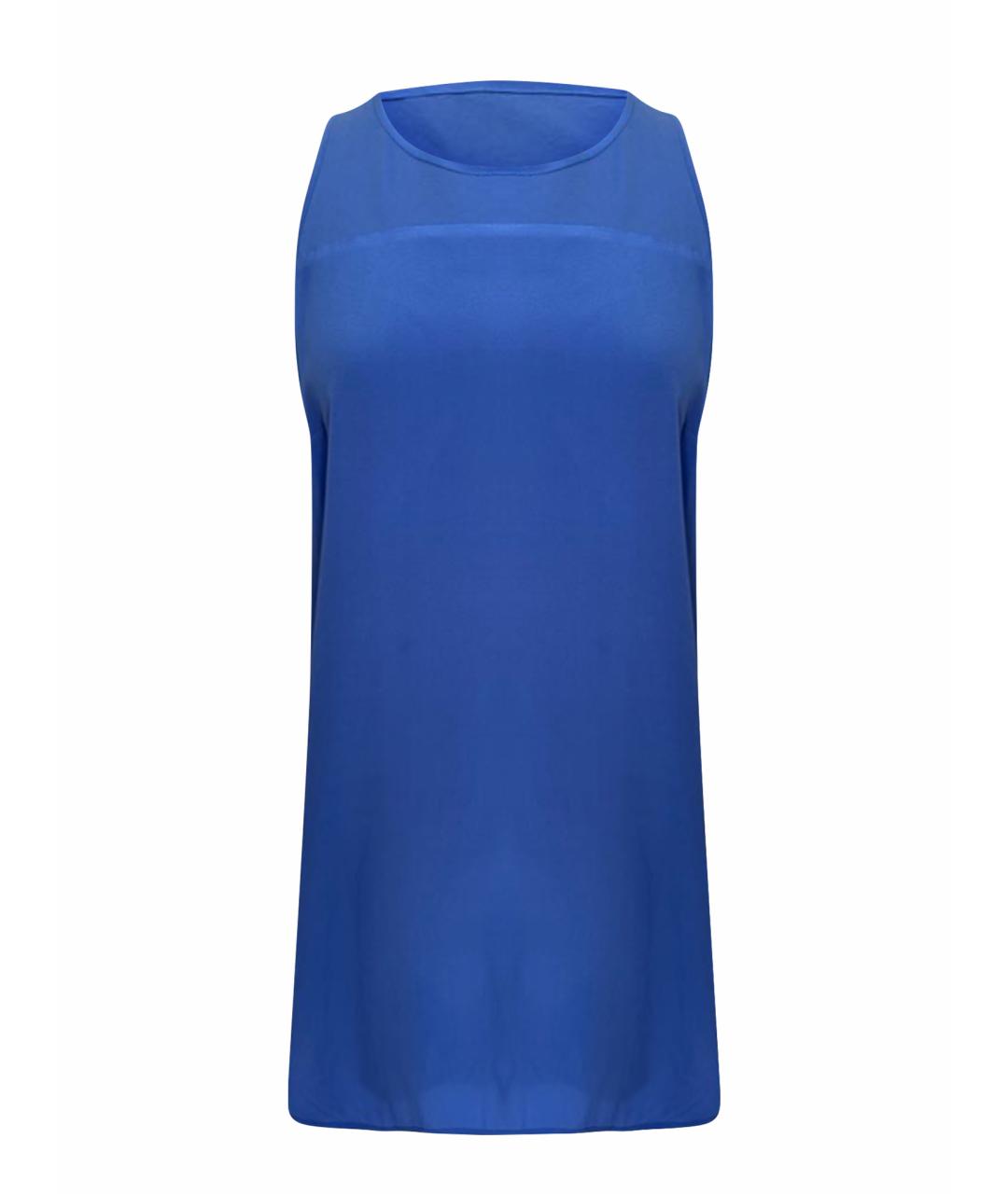 SPORTMAX Голубая шелковая блузы, фото 1