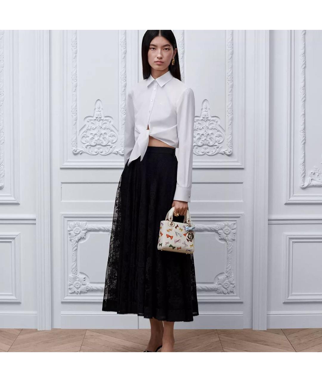 CHRISTIAN DIOR Черная юбка миди, фото 3