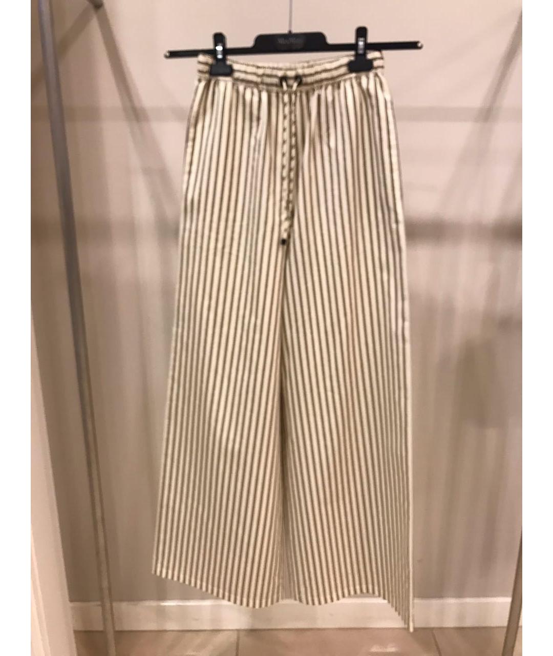 MAX MARA Бежевый хлопковый костюм с брюками, фото 2