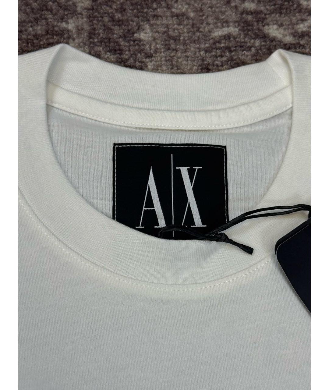 ARMANI EXCHANGE Белая хлопковая футболка, фото 5
