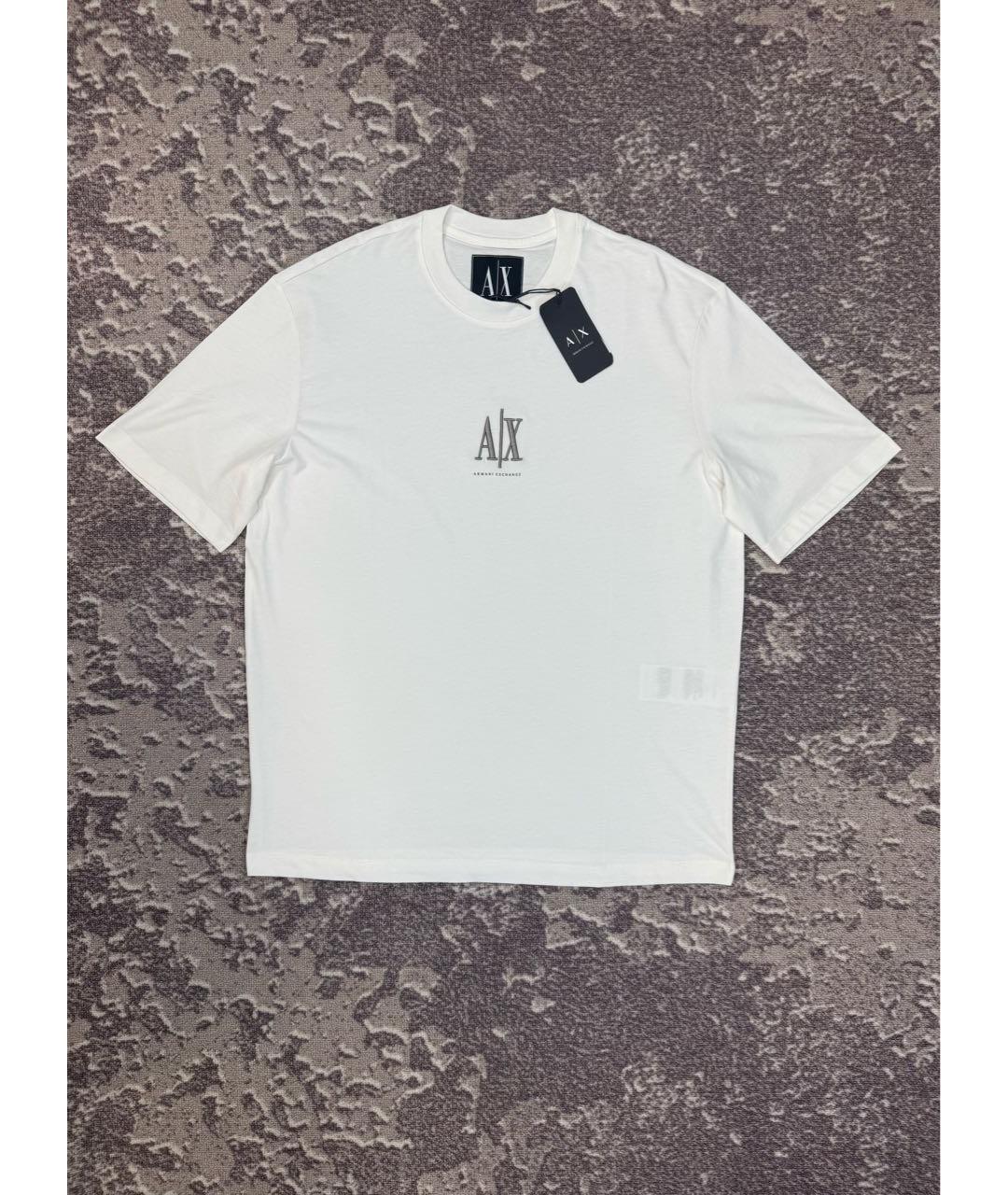 ARMANI EXCHANGE Белая хлопковая футболка, фото 9
