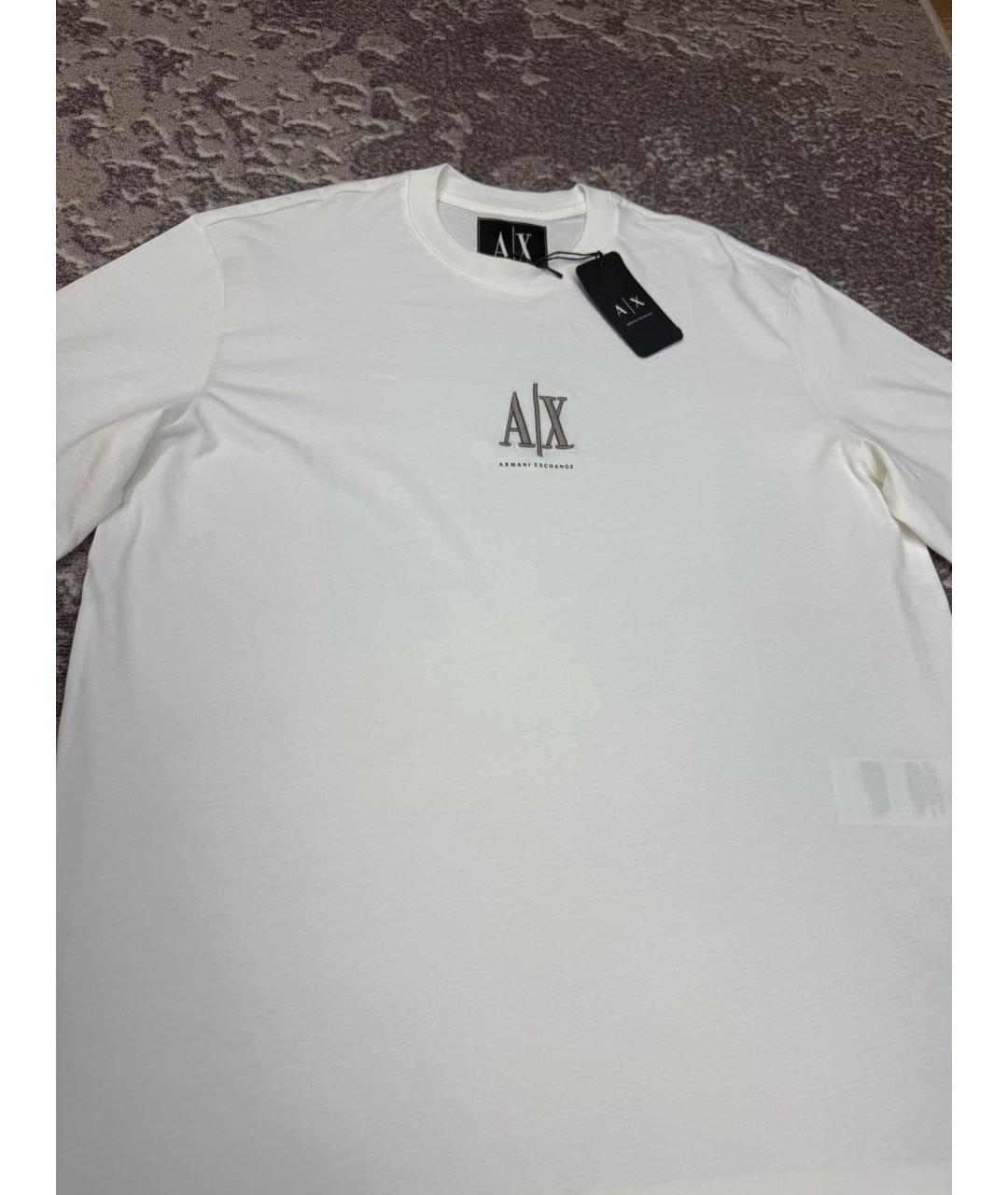 ARMANI EXCHANGE Белая хлопковая футболка, фото 2