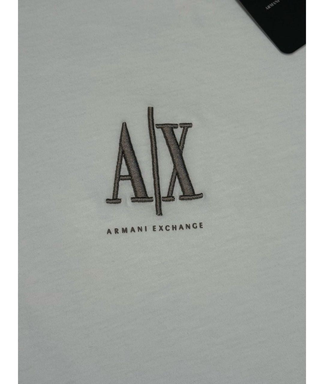 ARMANI EXCHANGE Белая хлопковая футболка, фото 3