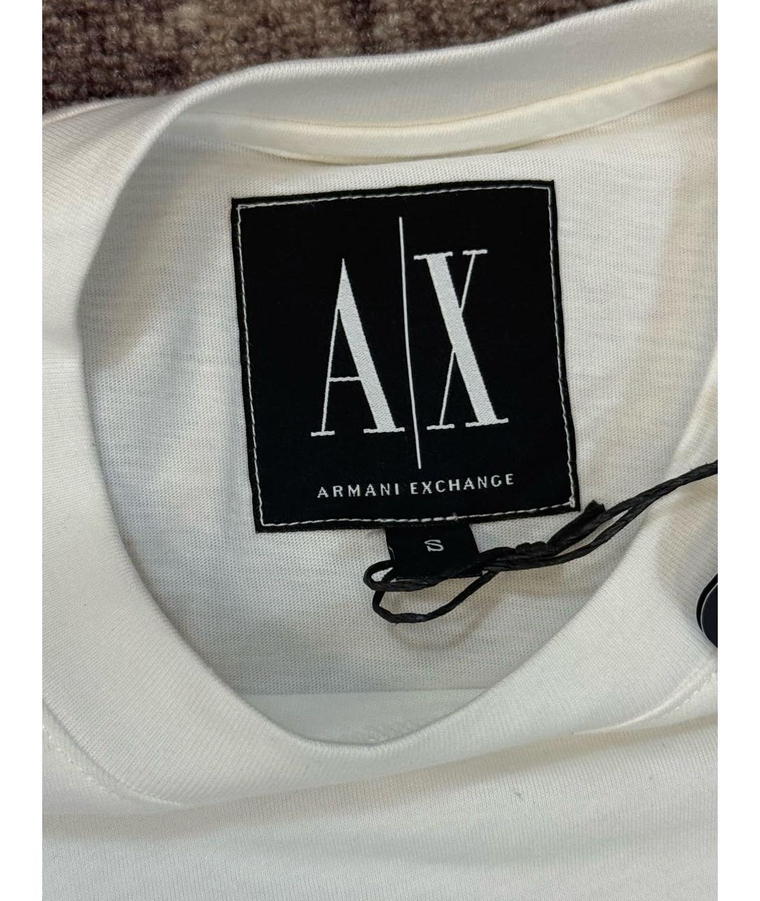 ARMANI EXCHANGE Белая хлопковая футболка, фото 6