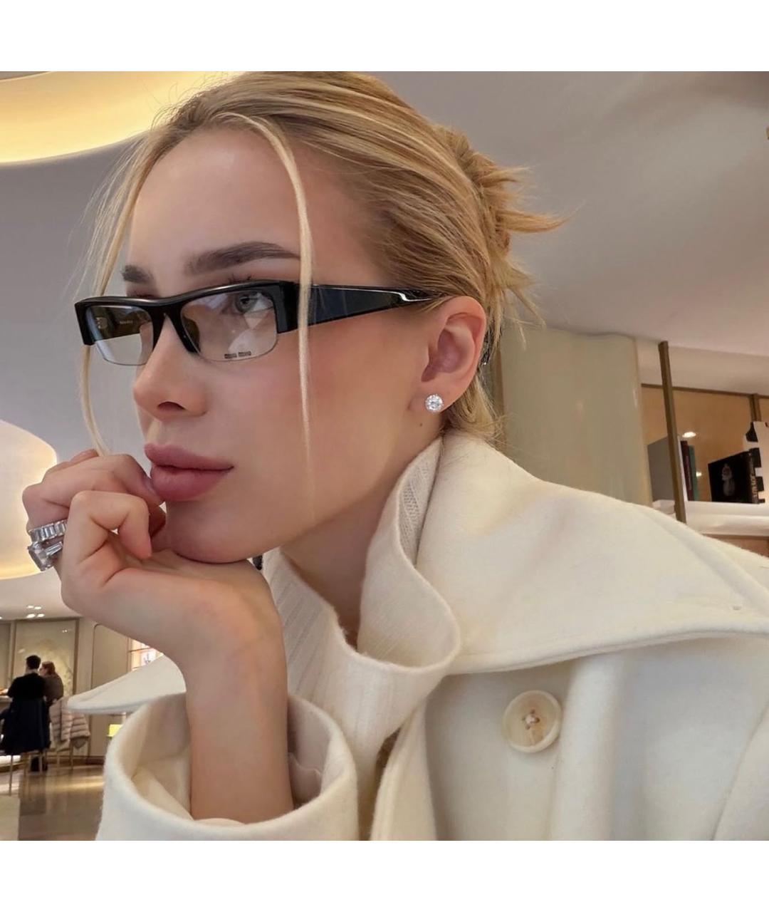 MIU MIU Черные пластиковые солнцезащитные очки, фото 7