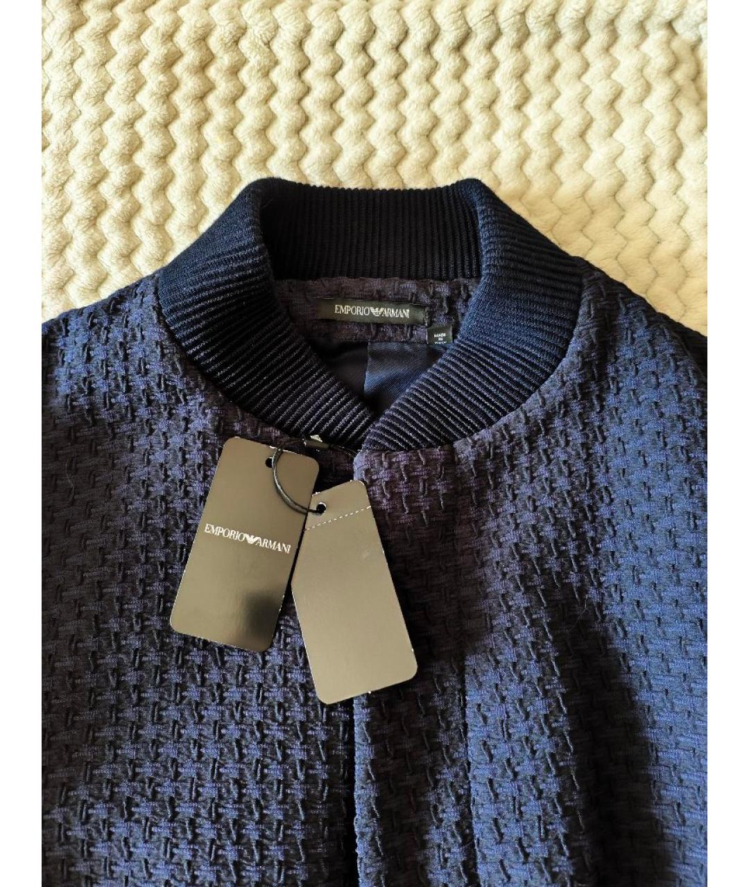 EMPORIO ARMANI Синяя вискозная куртка, фото 4