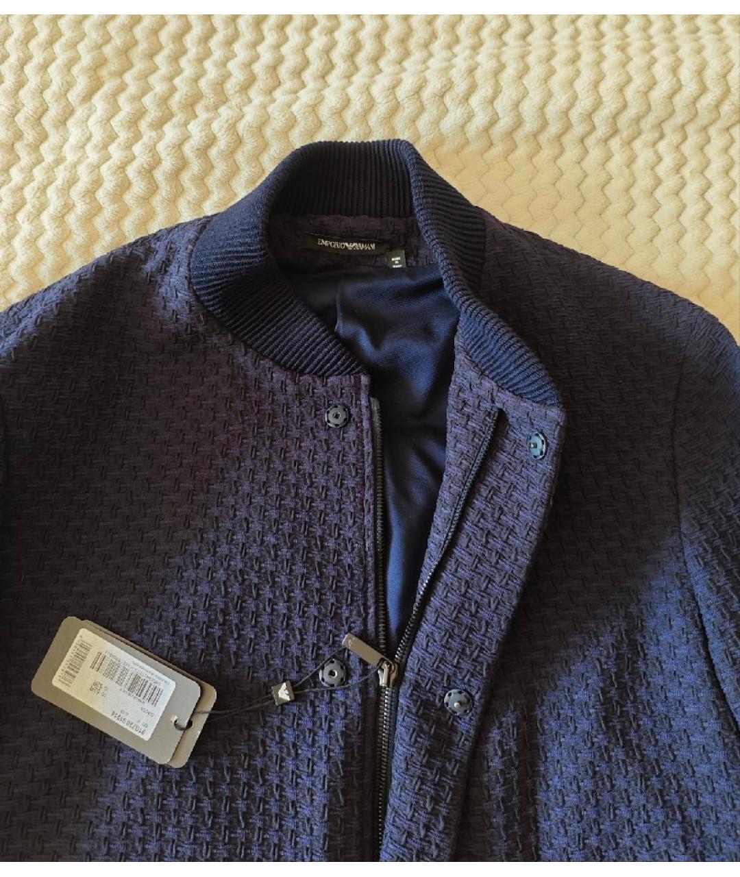 EMPORIO ARMANI Синяя вискозная куртка, фото 2