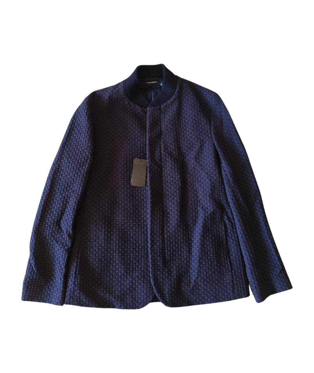 EMPORIO ARMANI Синяя вискозная куртка, фото 1