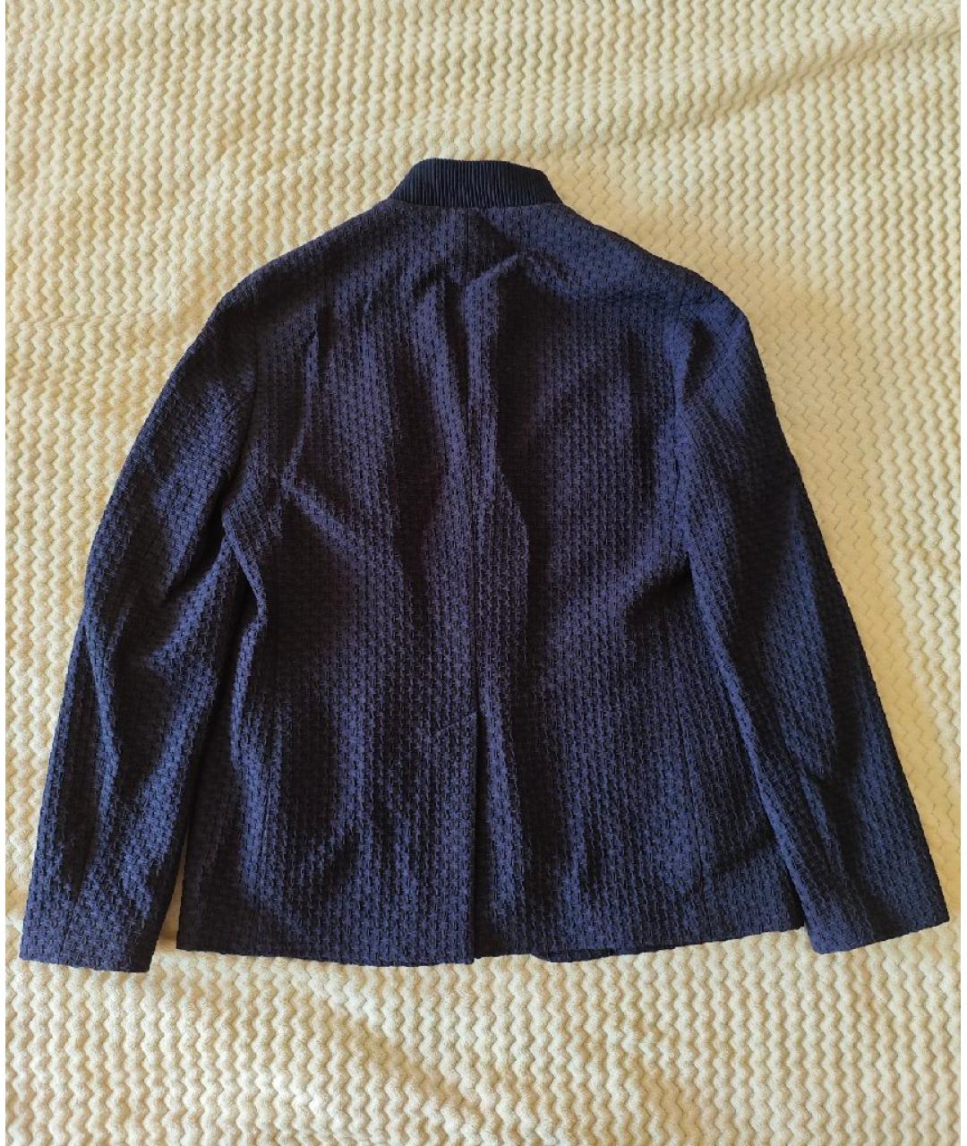 EMPORIO ARMANI Синяя вискозная куртка, фото 3