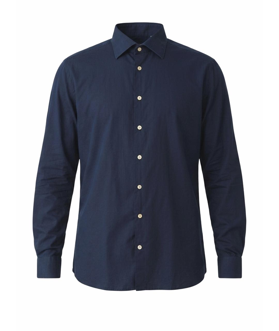 KITON Темно-синяя хлопковая кэжуал рубашка, фото 1