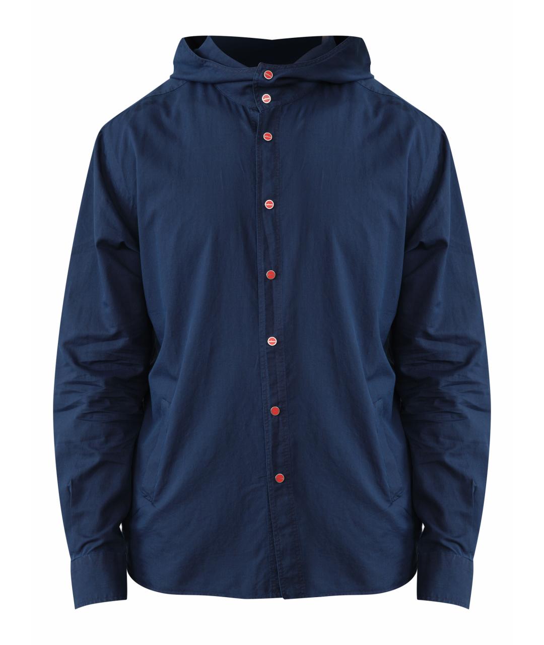 KITON Темно-синяя хлопковая кэжуал рубашка, фото 1