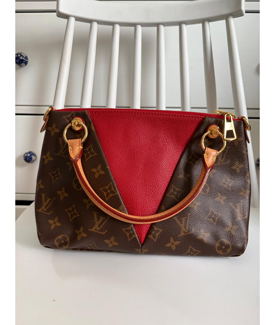 LOUIS VUITTON Коричневая сумка с короткими ручками, фото 3