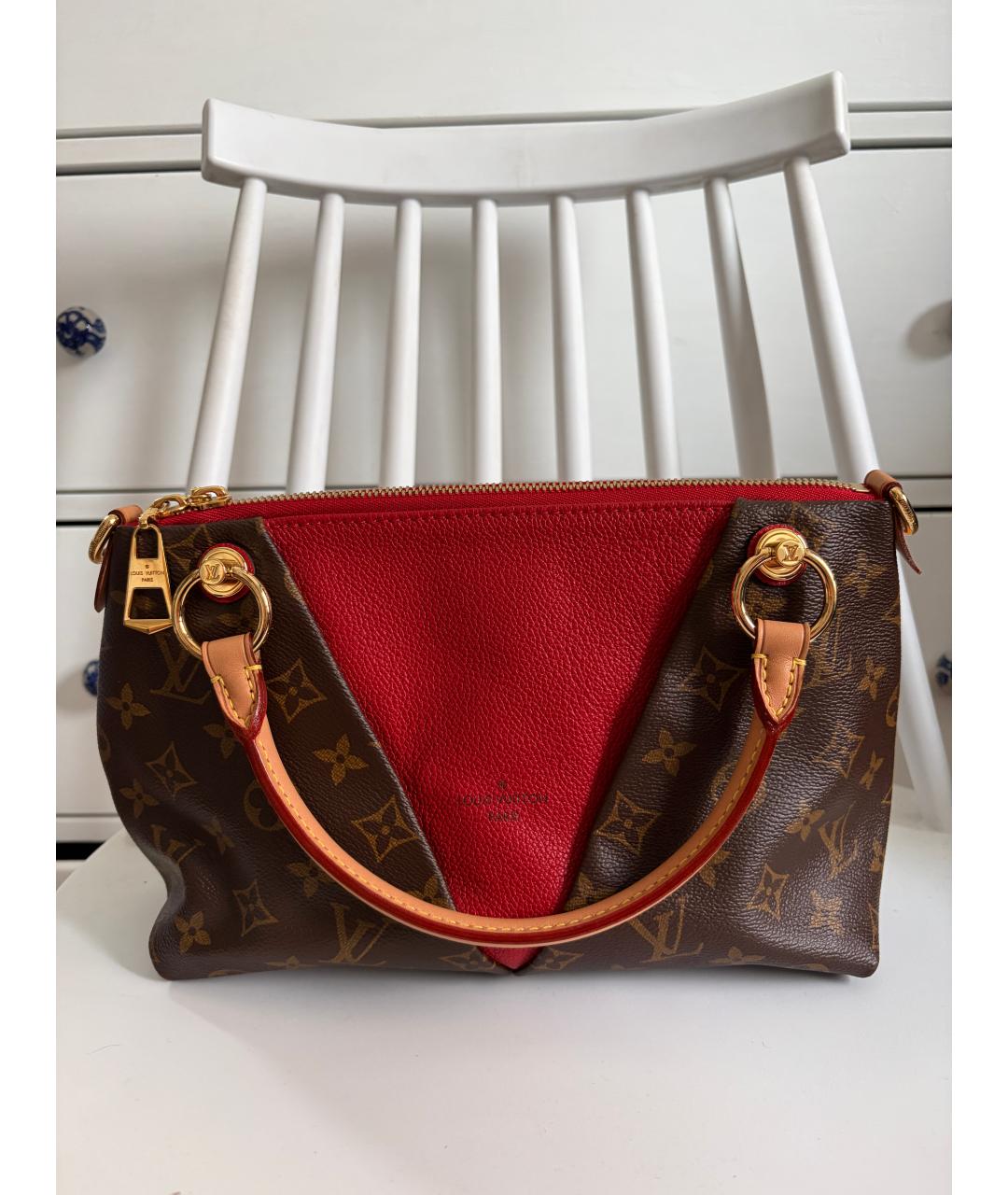 LOUIS VUITTON Коричневая сумка с короткими ручками, фото 2