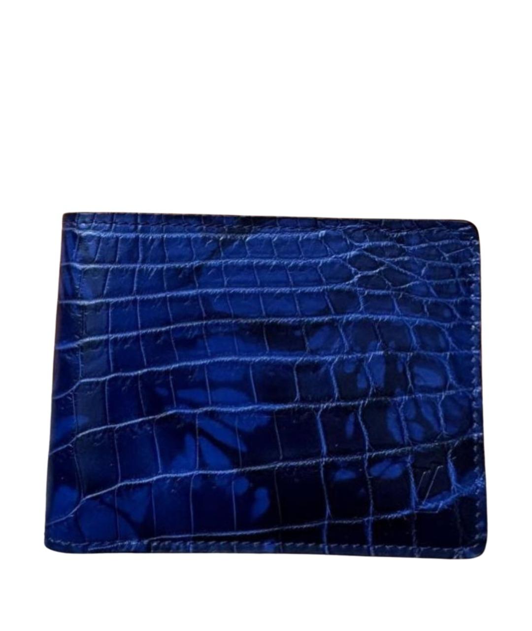 LOUIS VUITTON Темно-синий кошелек из экзотической кожи, фото 1