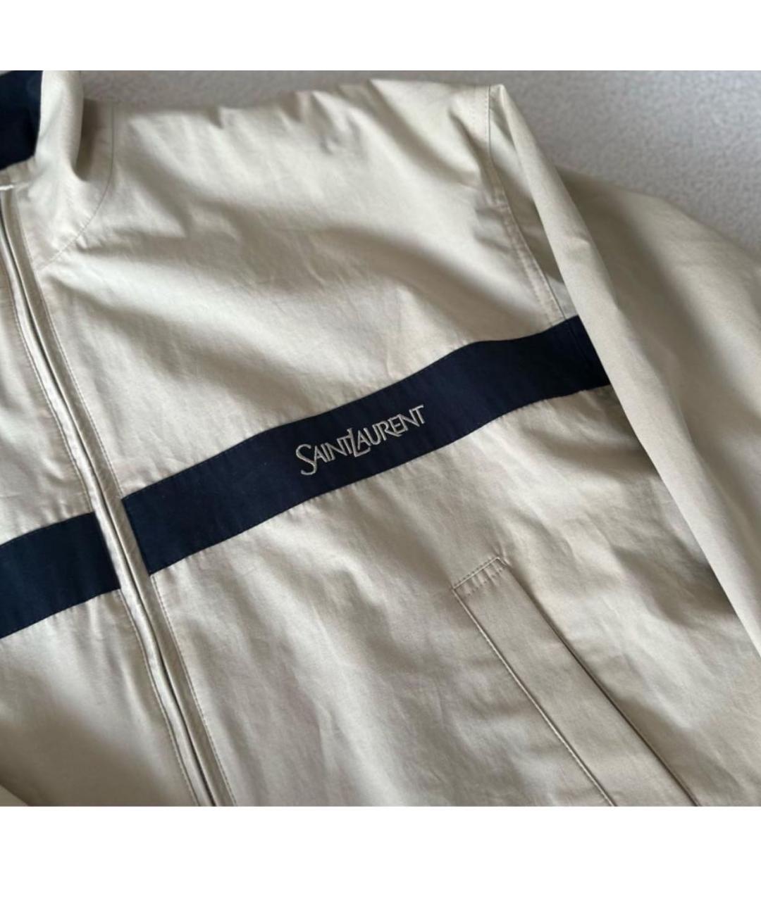 SAINT LAURENT Бежевая куртка, фото 4