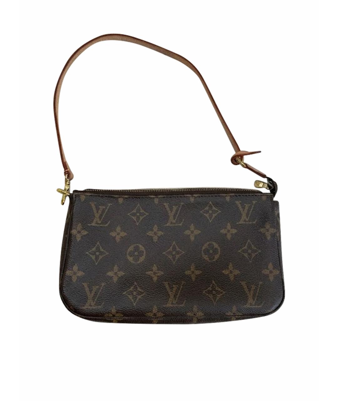 LOUIS VUITTON Коричневая кожаная сумка через плечо, фото 1