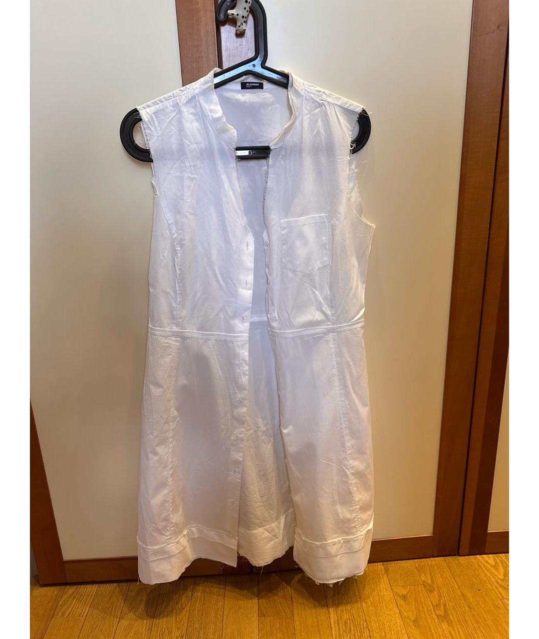 JIL SANDER Белое коктейльное платье, фото 5