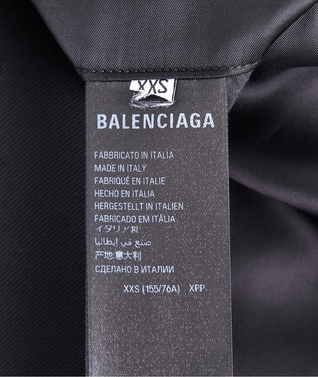BALENCIAGA Черный шерстяной пиджак, фото 4