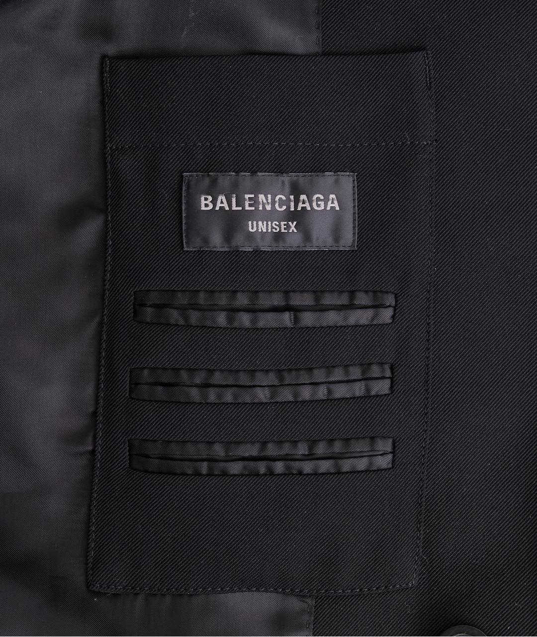 BALENCIAGA Черный шерстяной пиджак, фото 3