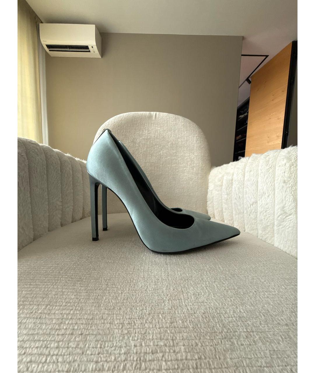 TOM FORD Голубые текстильные туфли, фото 4