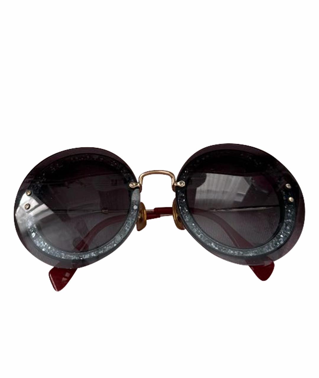 MIU MIU Серые металлические солнцезащитные очки, фото 1