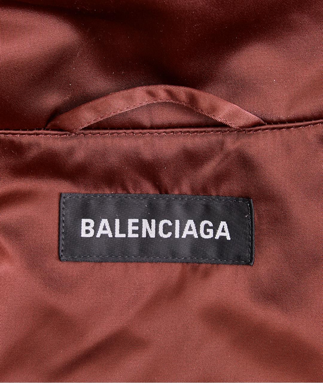 BALENCIAGA Бордовая полиамидовая парка, фото 3