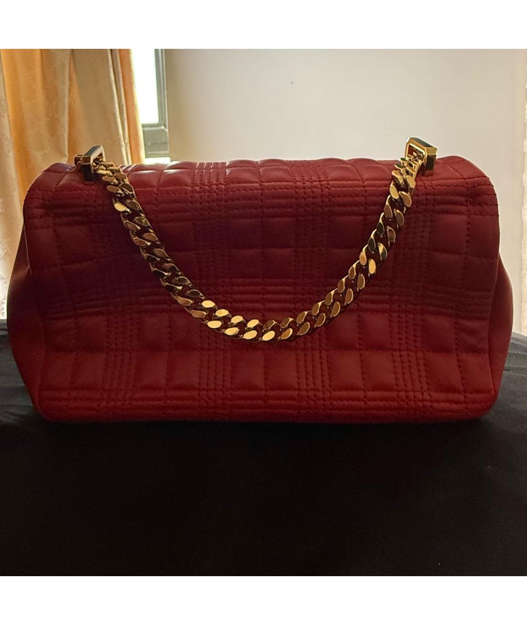 BURBERRY Красная кожаная сумка через плечо, фото 3