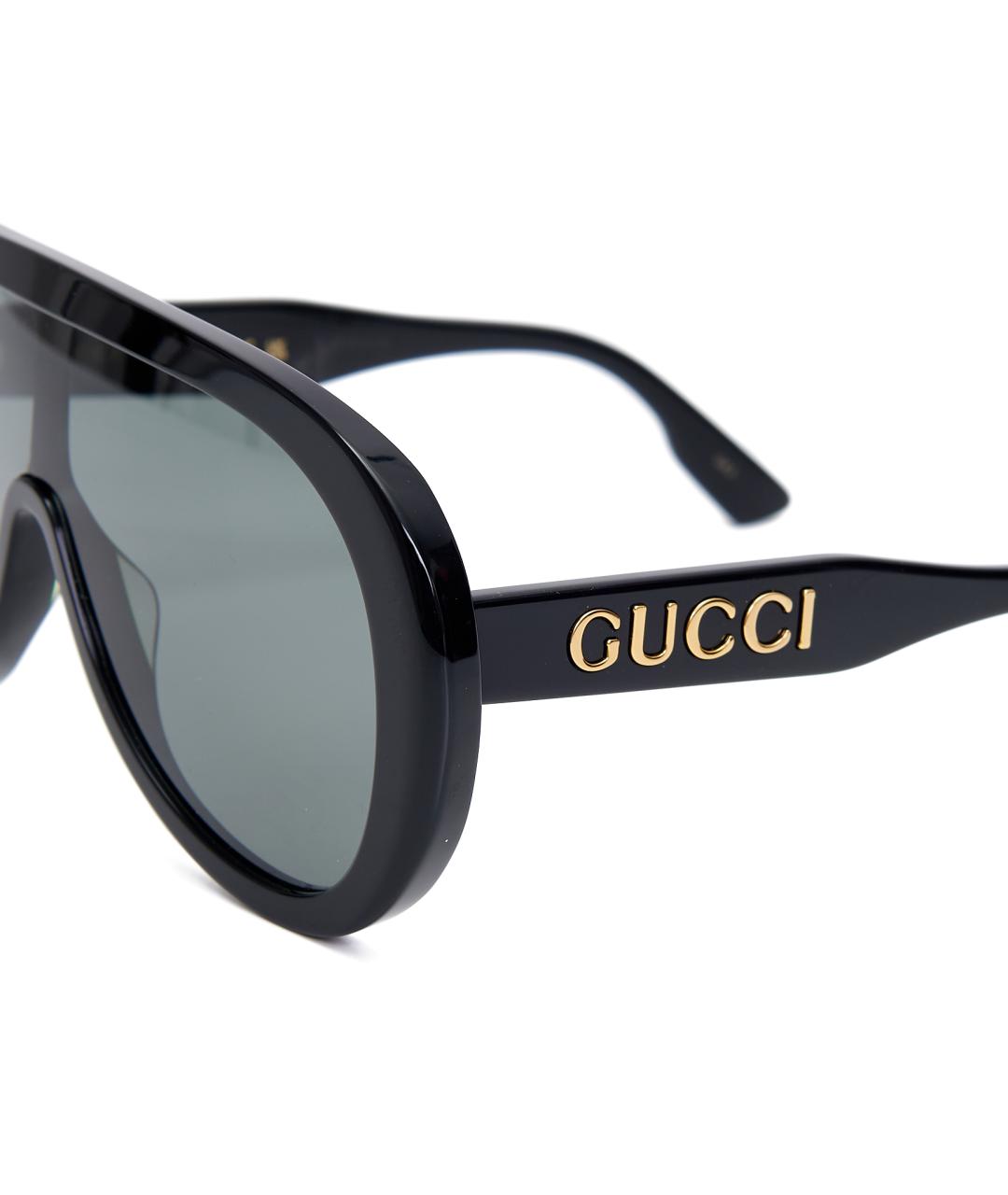 GUCCI Черные пластиковые солнцезащитные очки, фото 3