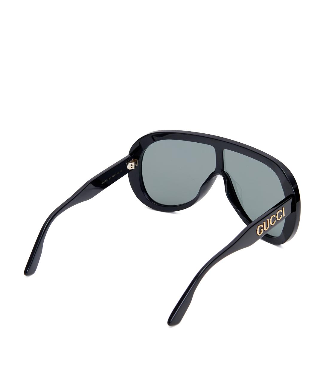 GUCCI Черные пластиковые солнцезащитные очки, фото 4
