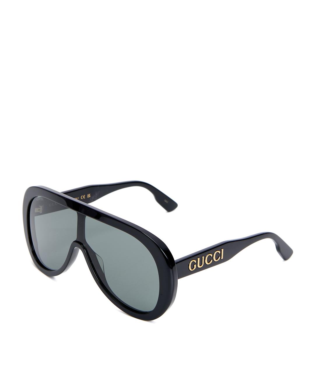 GUCCI Черные пластиковые солнцезащитные очки, фото 2
