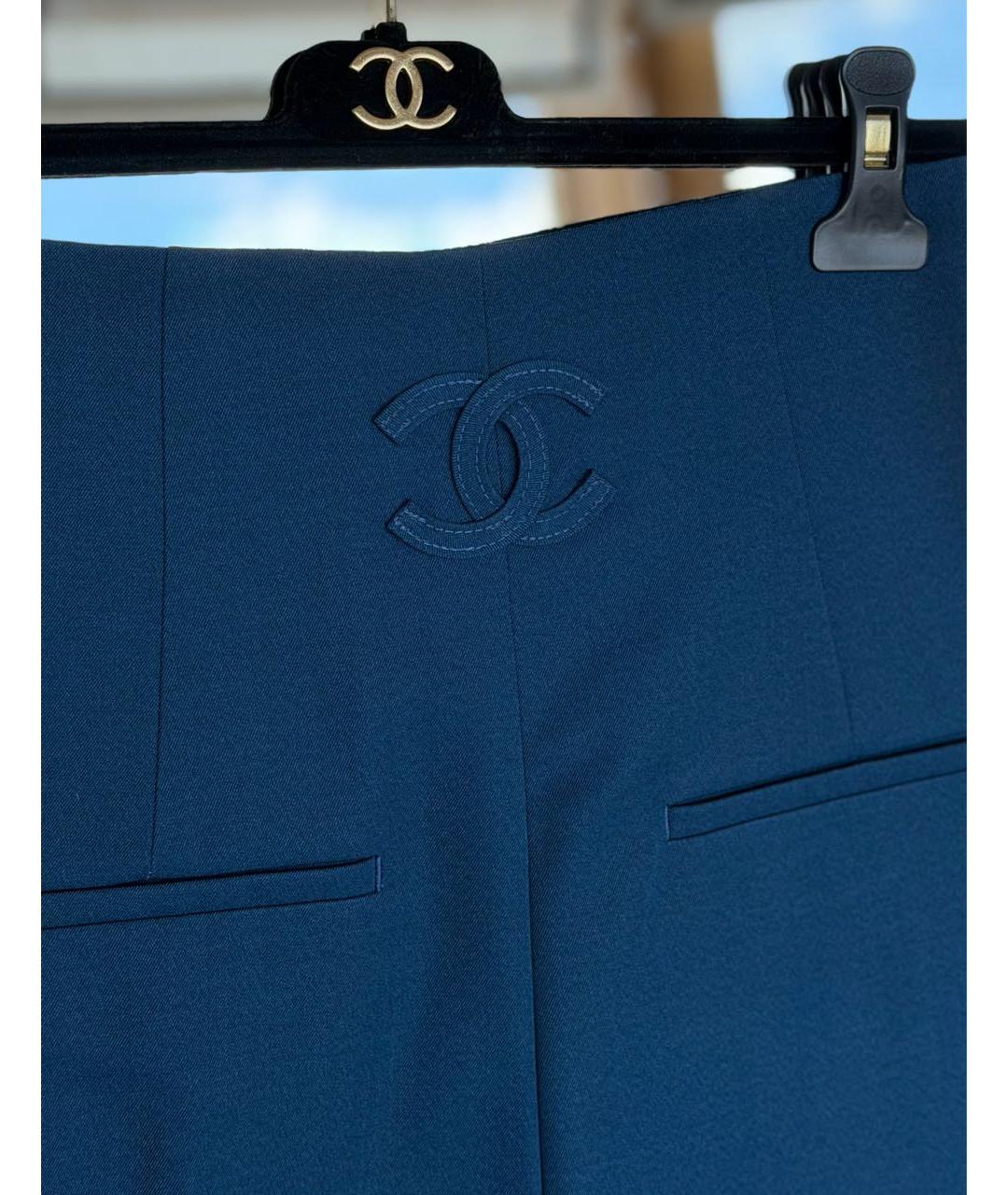 CHANEL Темно-синие брюки широкие, фото 5