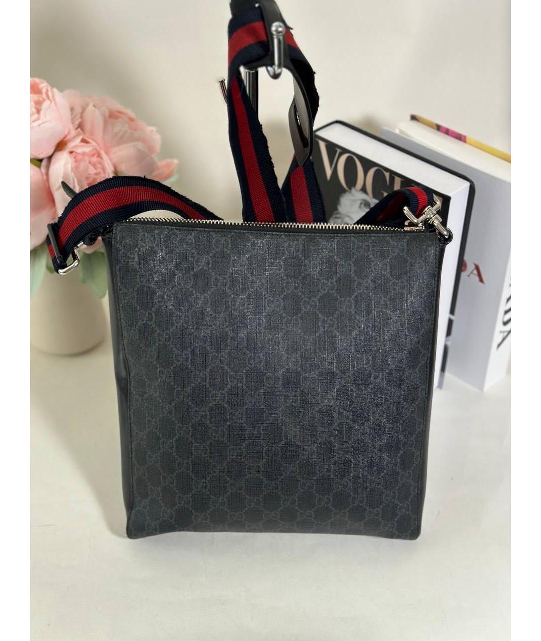 GUCCI Черная кожаная сумка на плечо, фото 2