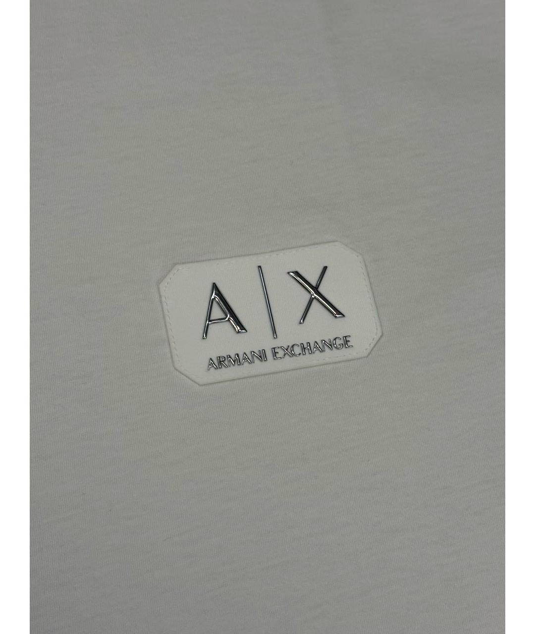 ARMANI EXCHANGE Белая хлопковая футболка, фото 4