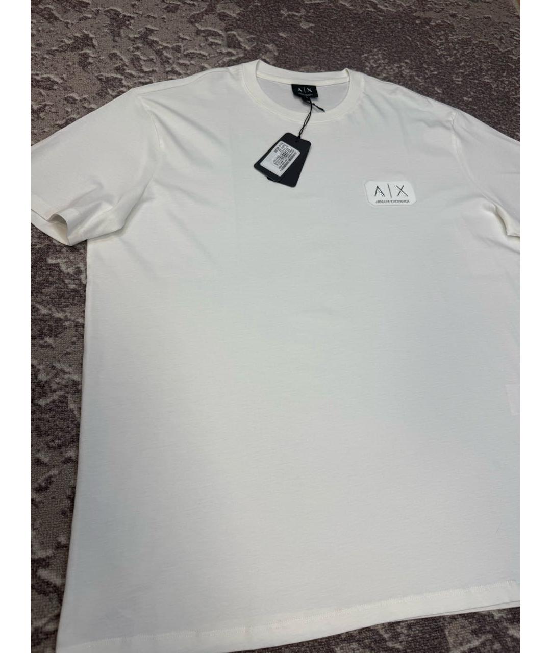 ARMANI EXCHANGE Белая хлопковая футболка, фото 2