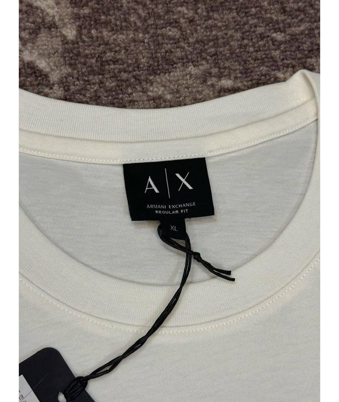 ARMANI EXCHANGE Белая хлопковая футболка, фото 5