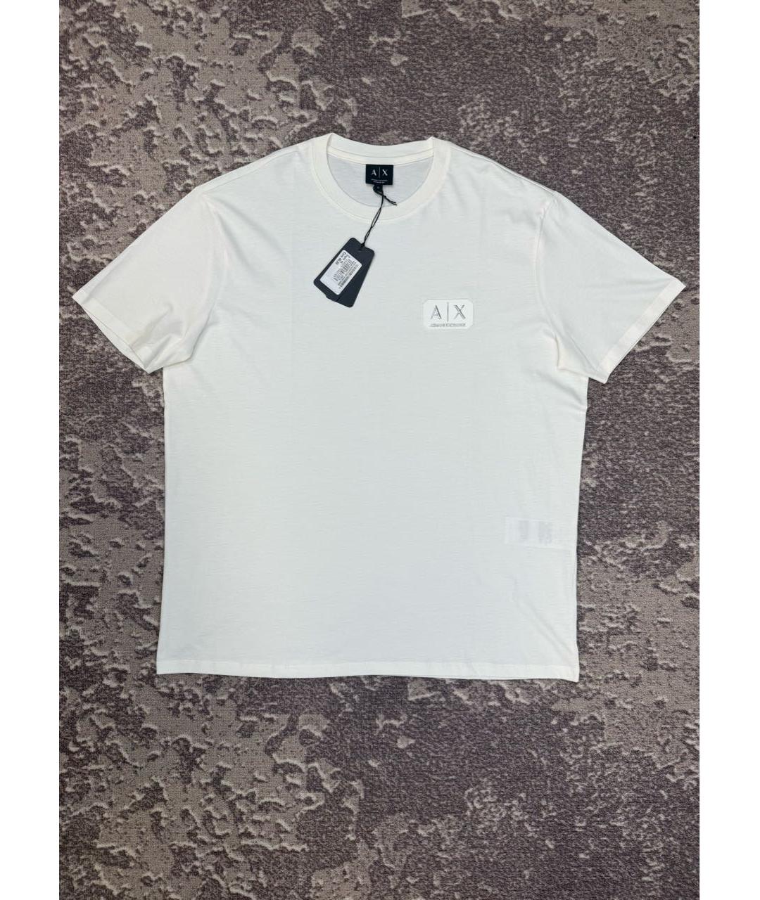 ARMANI EXCHANGE Белая хлопковая футболка, фото 7