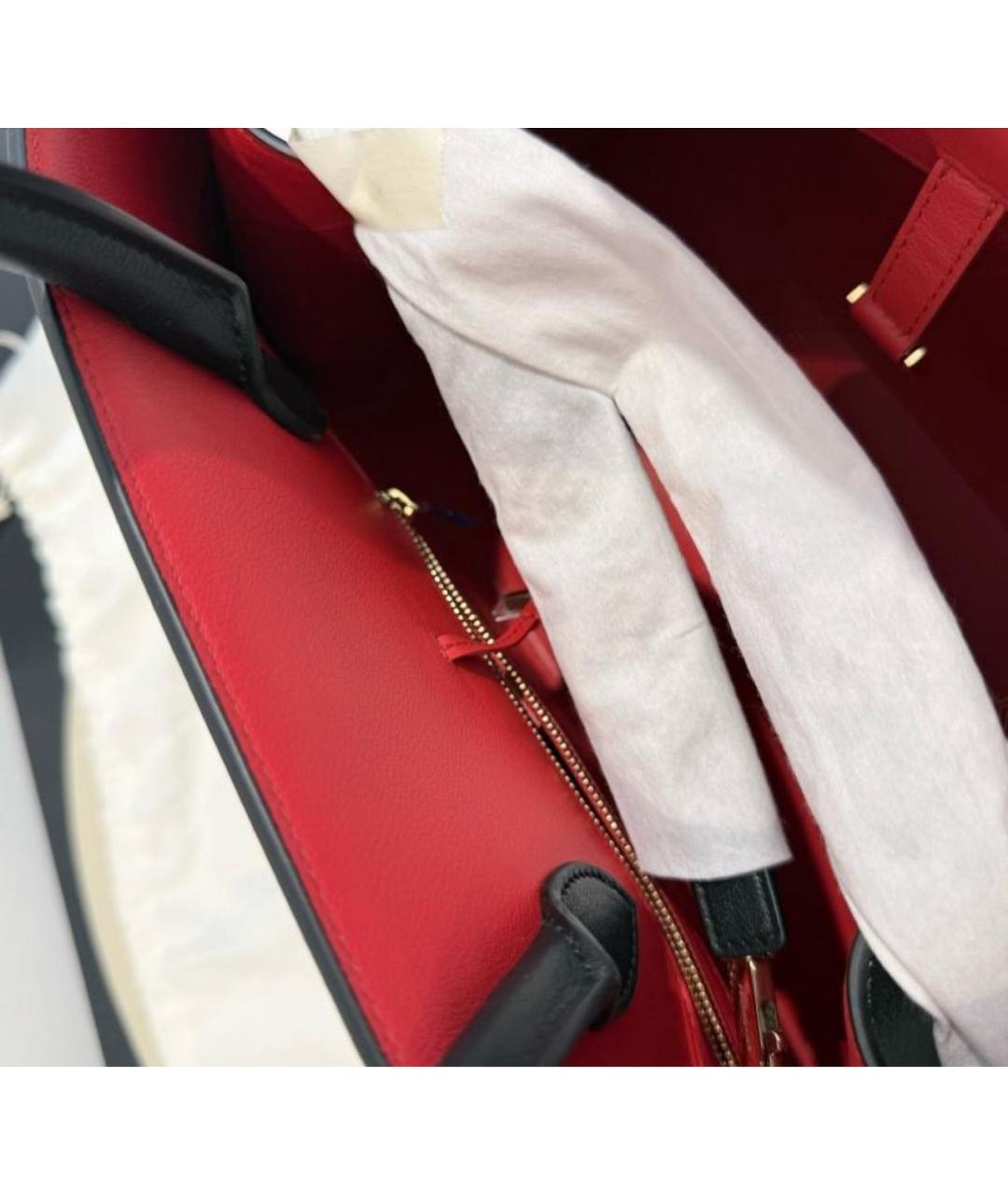 FERRAGAMO Черная кожаная сумка тоут, фото 4