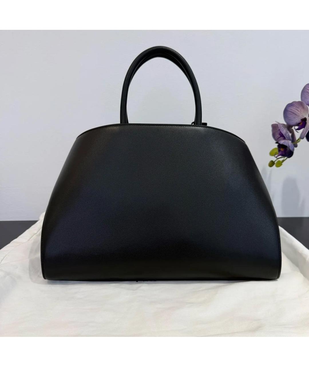 FERRAGAMO Черная кожаная сумка тоут, фото 7