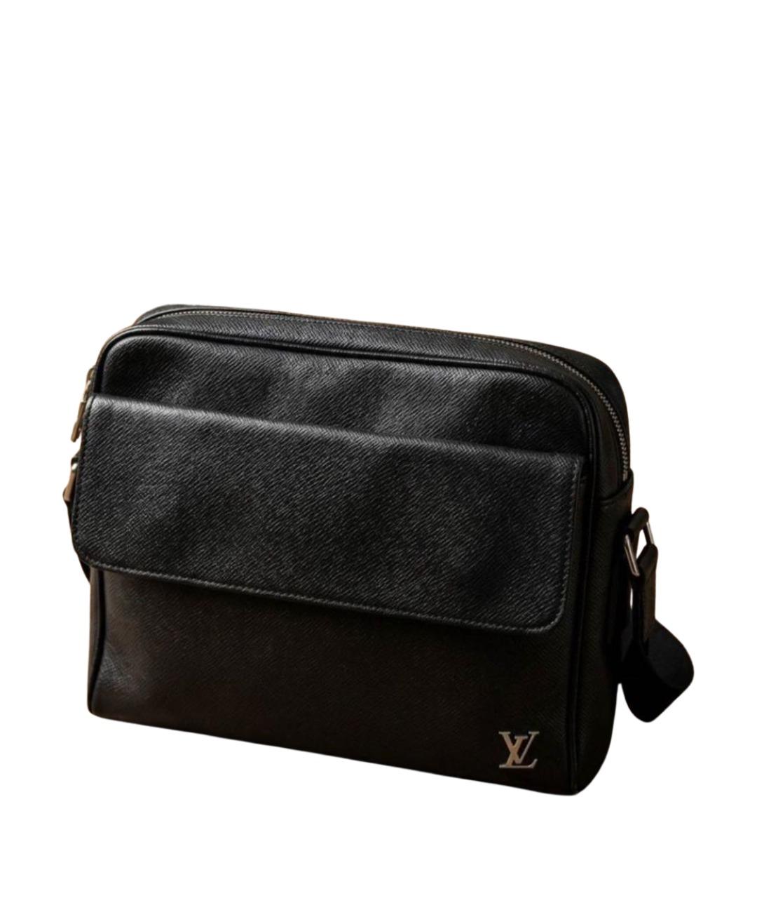 LOUIS VUITTON Черная кожаная сумка на плечо, фото 1