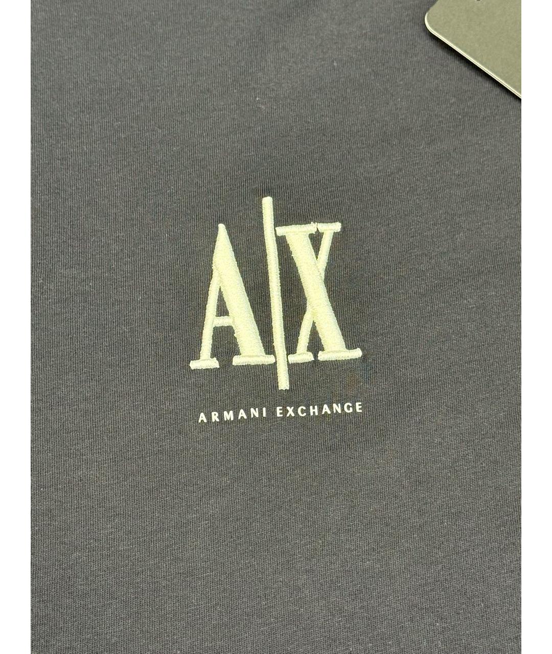 ARMANI EXCHANGE Синяя хлопковая футболка, фото 3