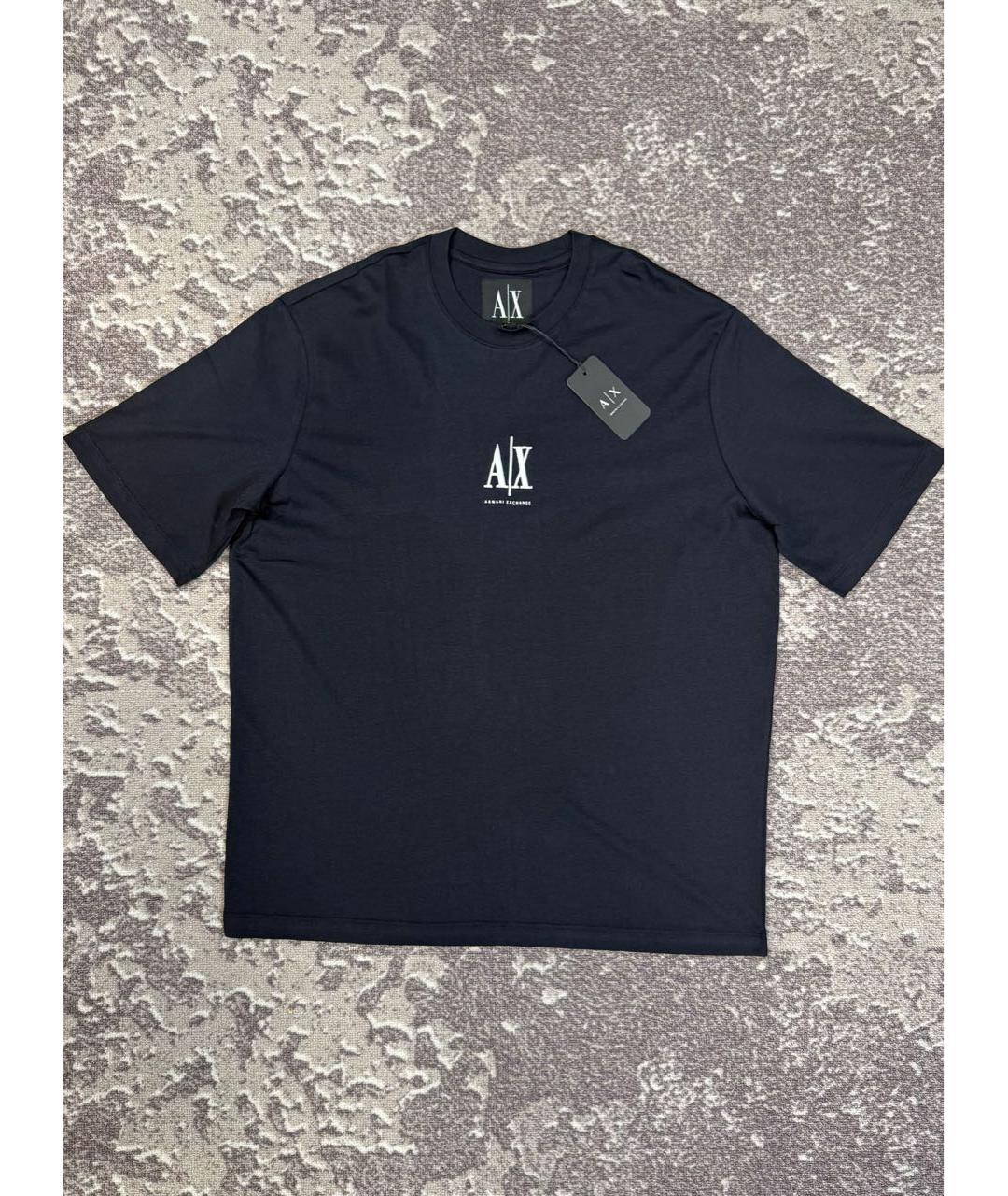 ARMANI EXCHANGE Синяя хлопковая футболка, фото 9