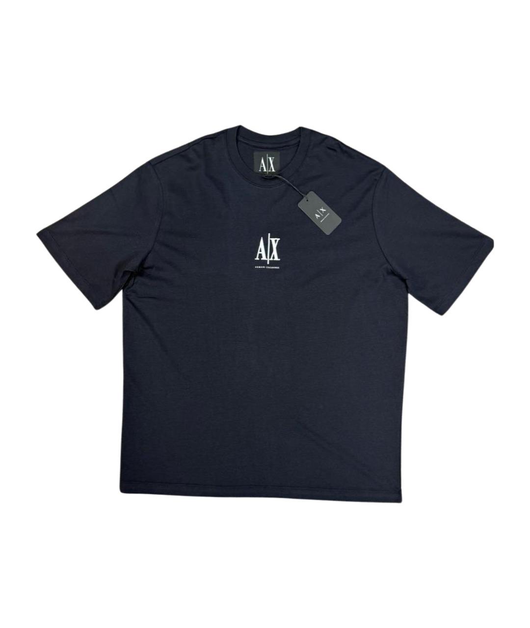 ARMANI EXCHANGE Синяя хлопковая футболка, фото 1