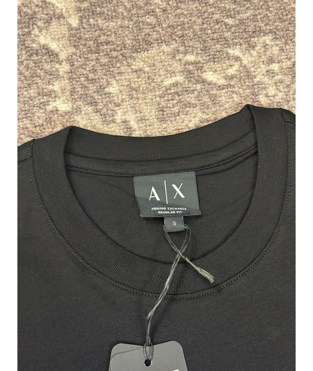 ARMANI EXCHANGE Черная хлопковая футболка, фото 4