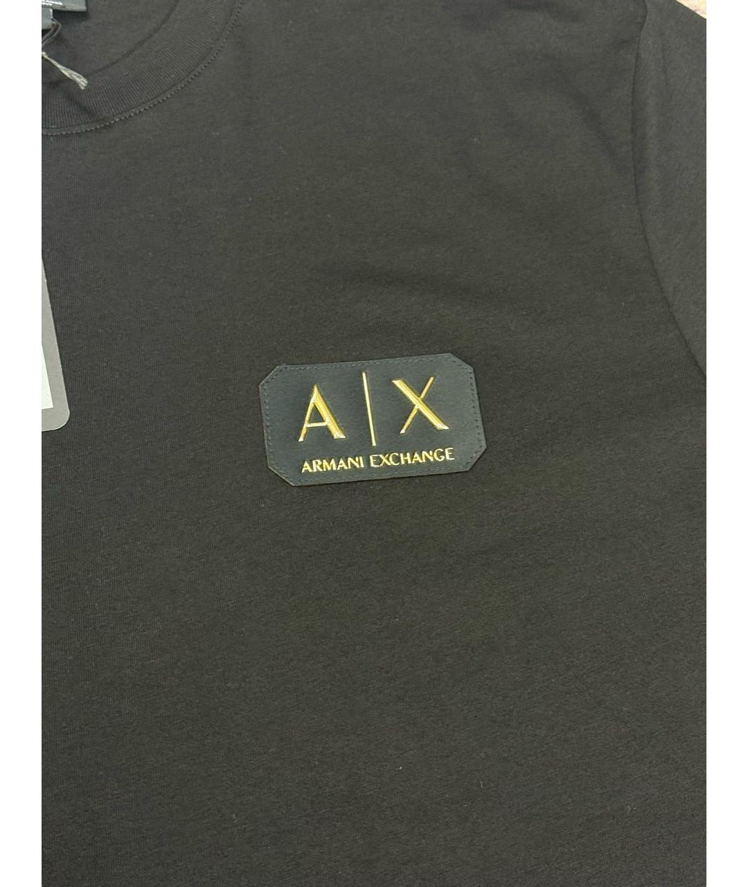ARMANI EXCHANGE Черная хлопковая футболка, фото 2
