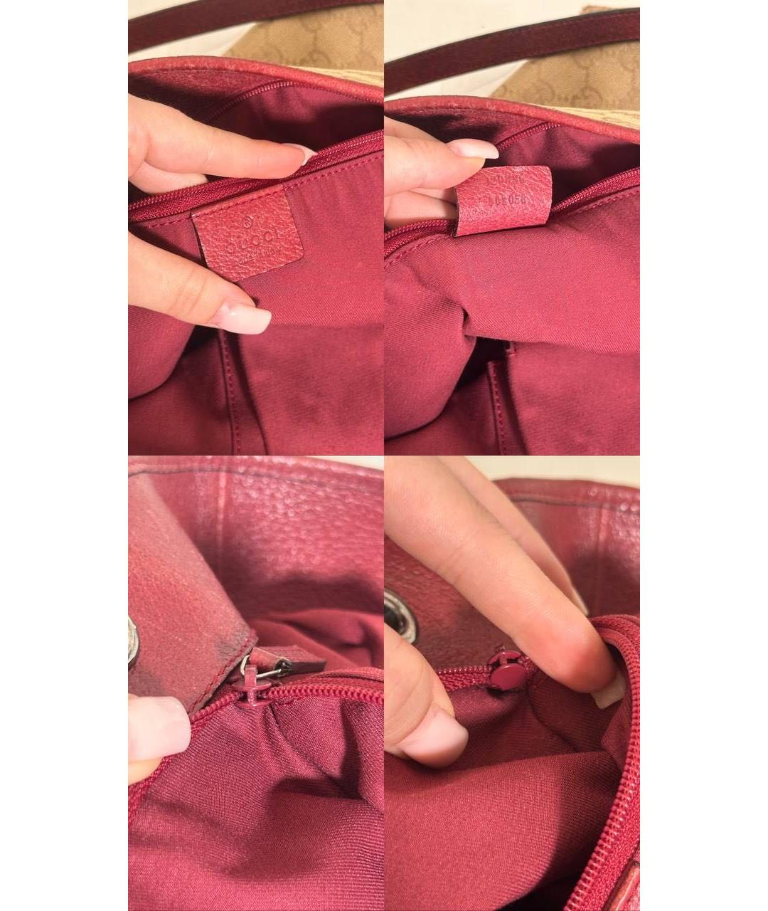 GUCCI Коричневая кожаная сумка тоут, фото 3