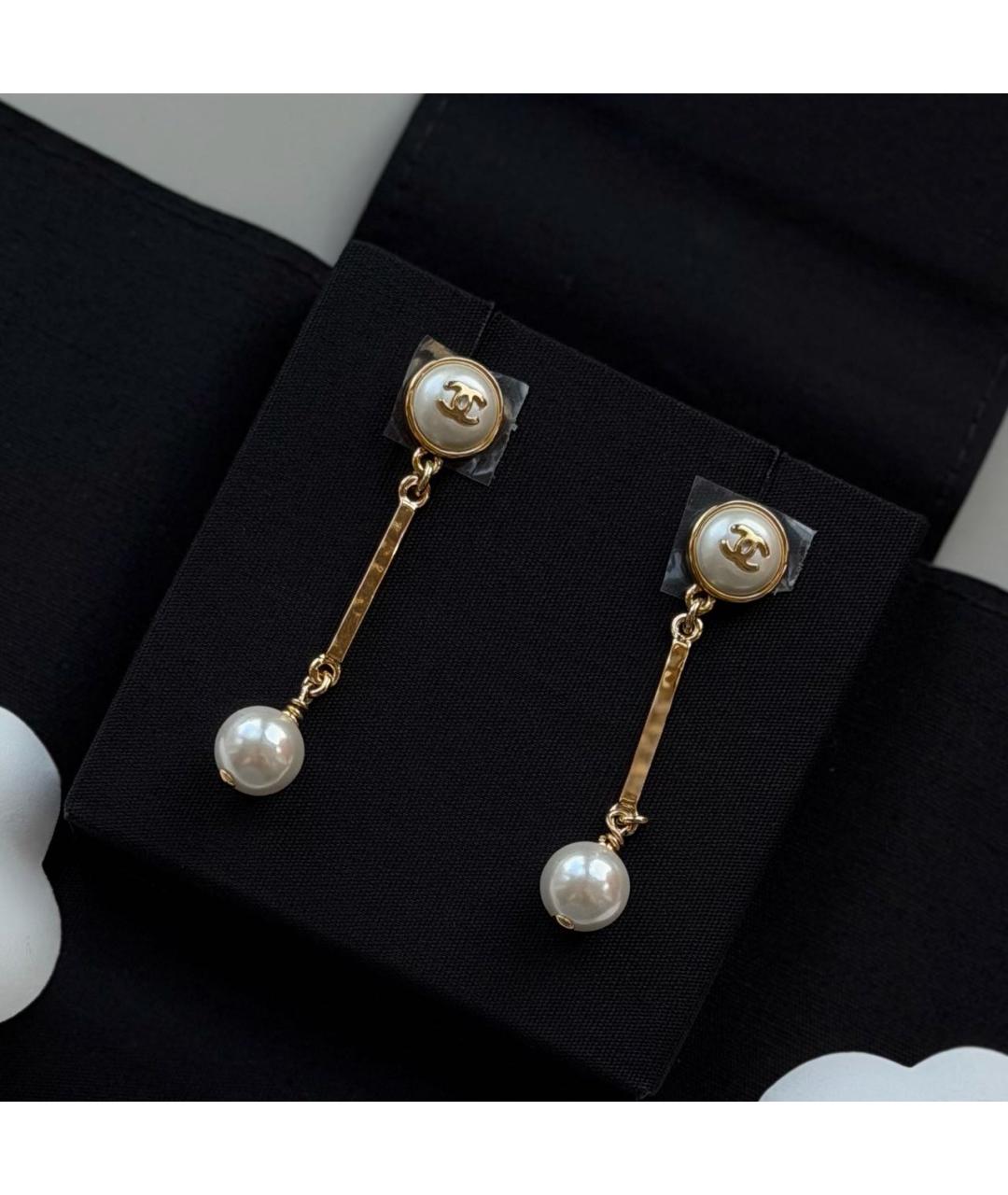 CHANEL Золотые серьги, фото 2