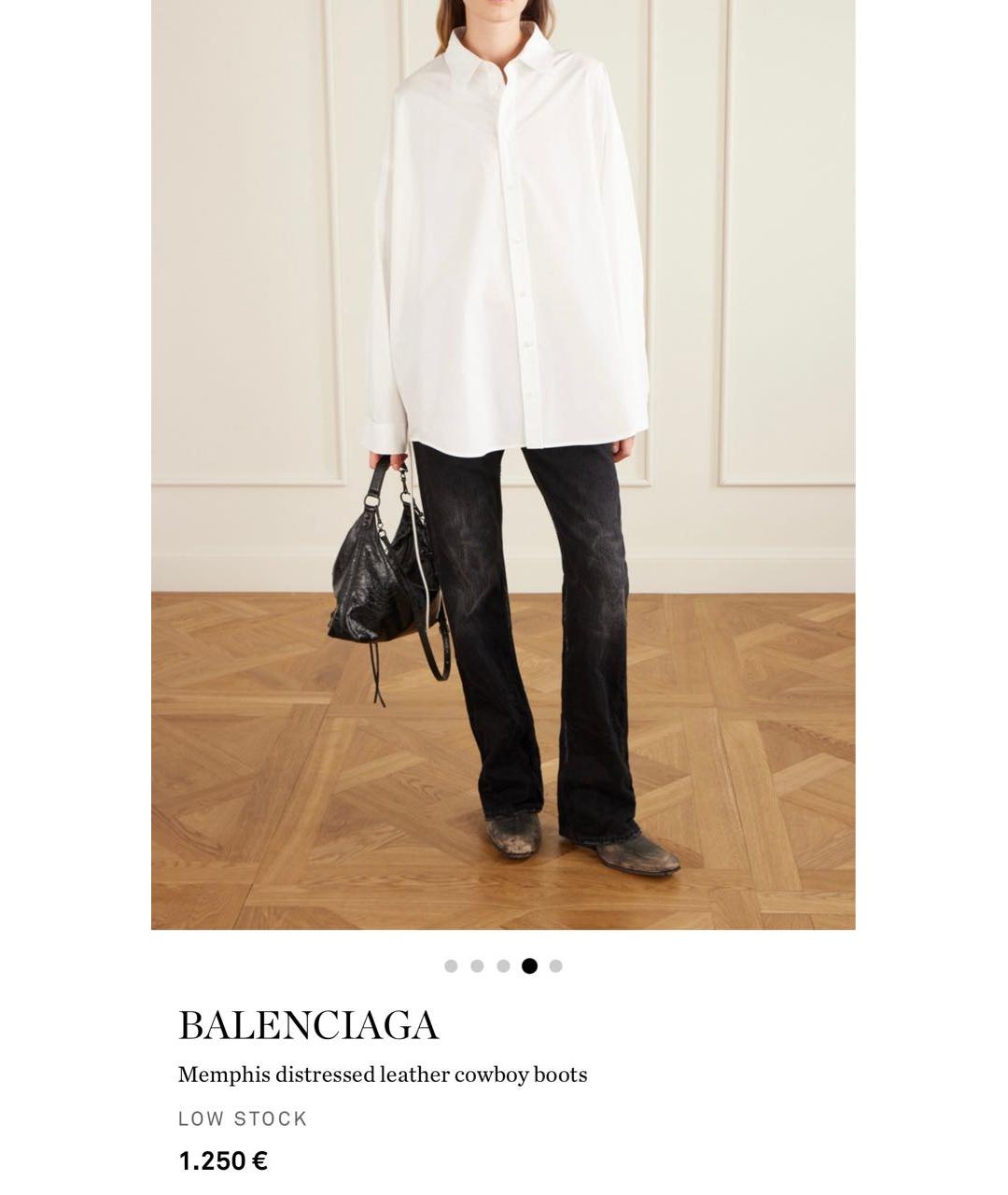 BALENCIAGA Черные кожаные ботинки, фото 4