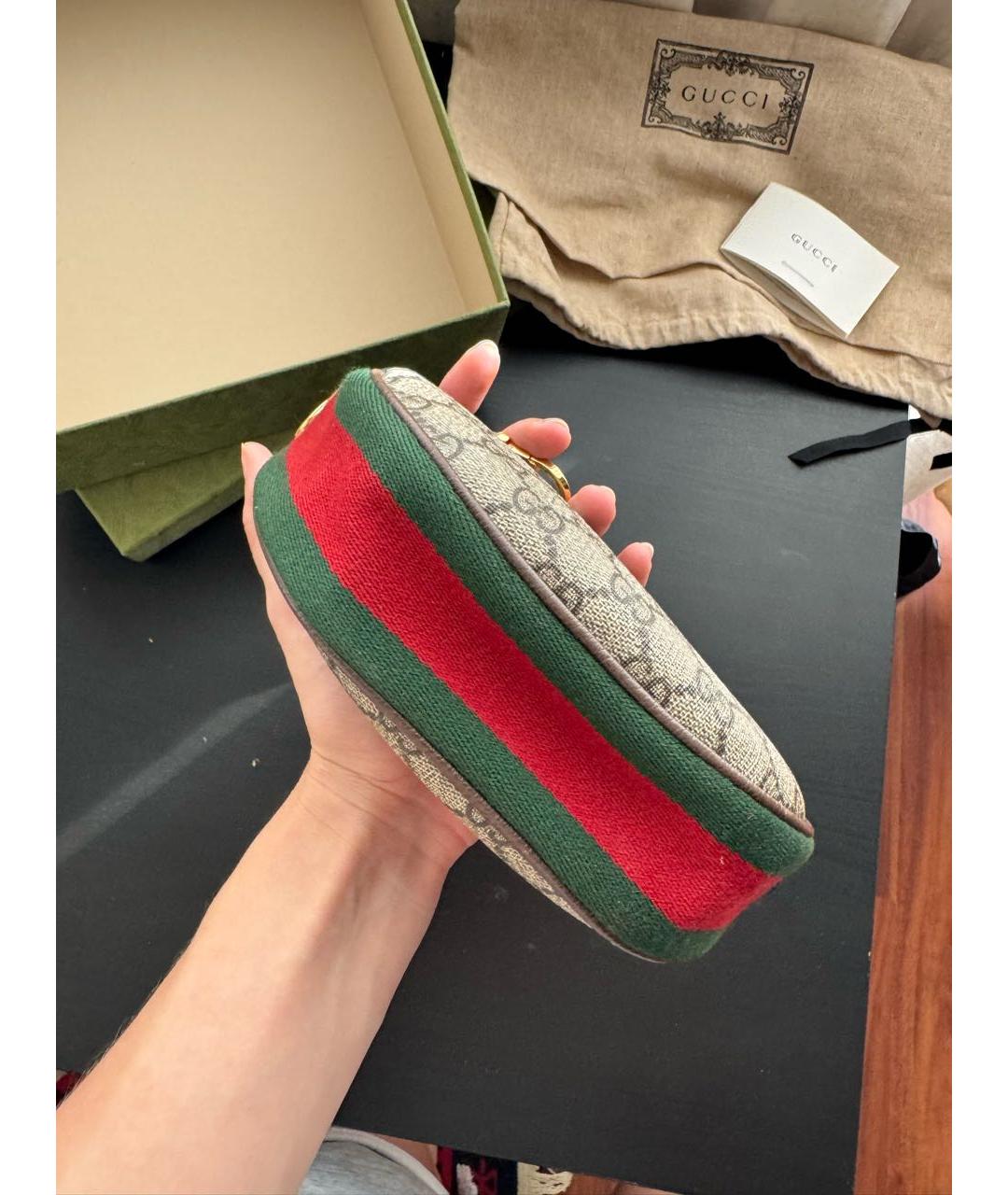 GUCCI Коричневая кожаная сумка с короткими ручками, фото 7
