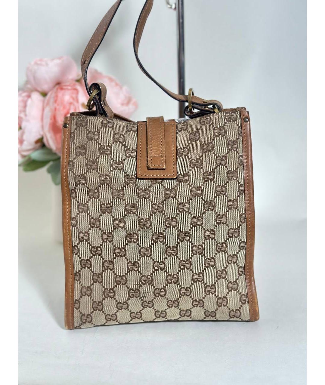 GUCCI Коричневая кожаная сумка через плечо, фото 2