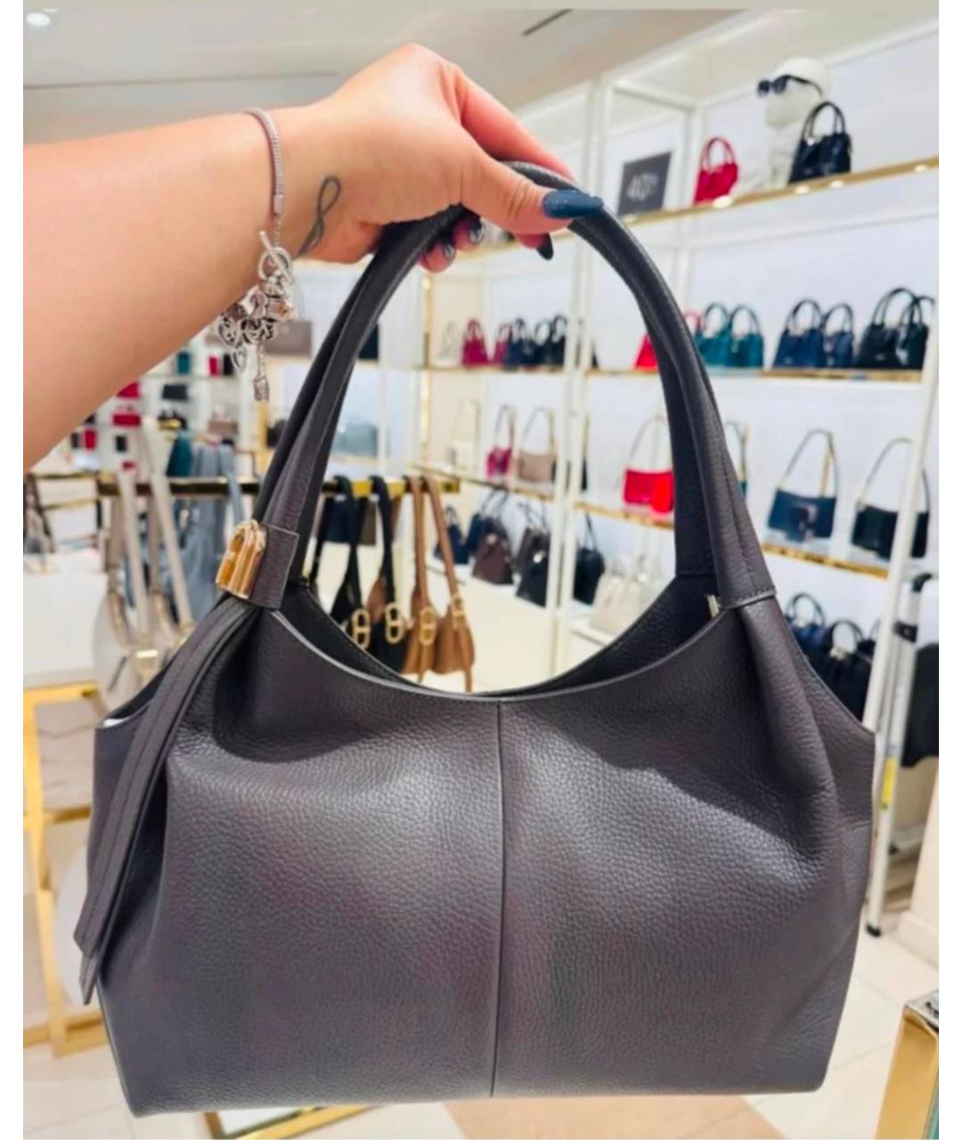 FURLA Серая кожаная сумка тоут, фото 2